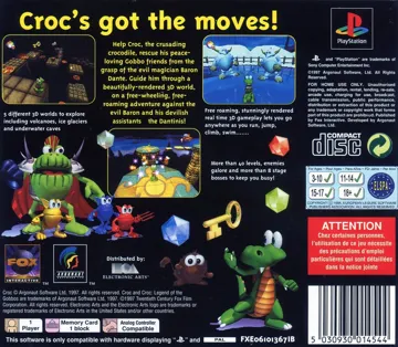 Croc - Legend of the Gobbos (EU) box cover back